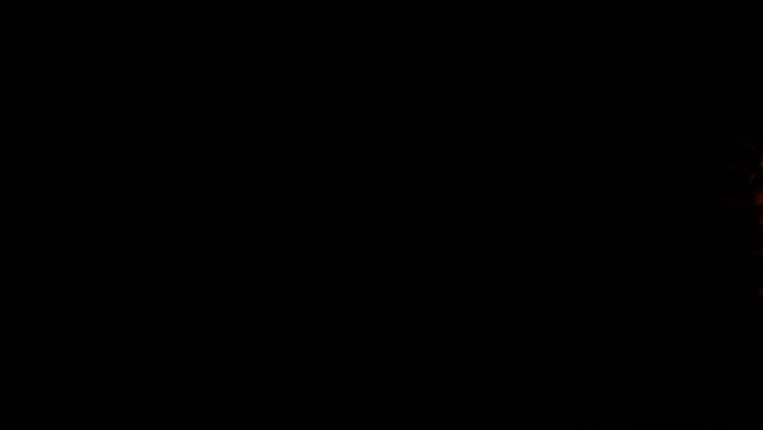 Super Slow Motion of Fire Blast Isolated on Black Background at 1000fps.