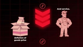 animated of infographic about deflation - Powered by Shutterstock - Get 15% off with code: PIKWIZARD15