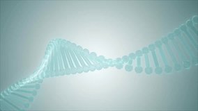 A high-quality 3D animation showing a transparent DNA double helix in a wireframe design. Perfect for medical, genetic, biotechnology, or cosmetic-related projects. - Powered by Shutterstock - Get 15% off with code: PIKWIZARD15