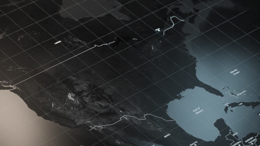 Map of USA Unites States of America with country regions outlines. 3D Illustration