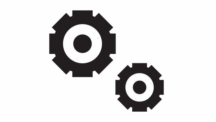 gear setting icon animation simple flat