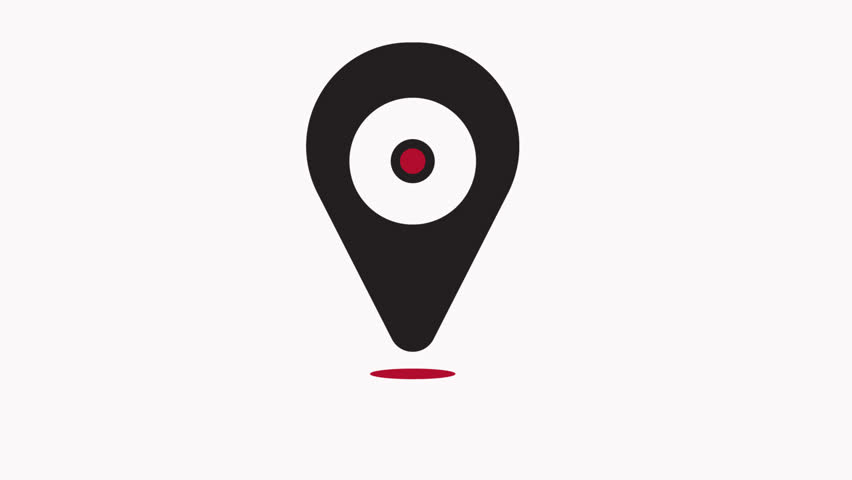 map pin icon animation simple flat