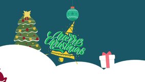 Whimsical holiday footage featuring dancing reindeer, charming Christmas trees, and floating balloons against a festive blue-green backdrop. Perfect for seasonal advertisements  - Powered by Shutterstock - Get 15% off with code: PIKWIZARD15