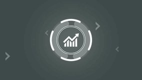 Animation of data processing runner. Animation of data processing over Caucasian businessmen shaking circle Hud and graph business animation .Digital data processing animation over cityscape . - Powered by Shutterstock - Get 15% off with code: PIKWIZARD15