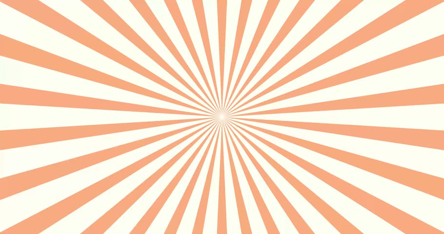 looping Animation video Sunburst orange background. for vintage promotion background
