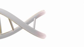DNA Simulate destruction or repair animation. Designed to be simple Using white, gold on white background and green screen. Can be used in cosmetic industry or science. Minimal idea concept, 3D Render - Powered by Shutterstock - Get 15% off with code: PIKWIZARD15