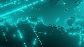 Abstract digital map in blue with glowing lines and grid patterns. Highlighted regions of North America, including the United States, Canada, Mexico - Powered by Shutterstock - Get 15% off with code: PIKWIZARD15