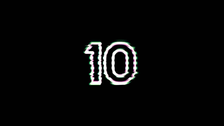 Countdown Timer Glitch animation with distortion effects, pixel flickers, digital countdown, and tech error vibes for futuristic visuals.