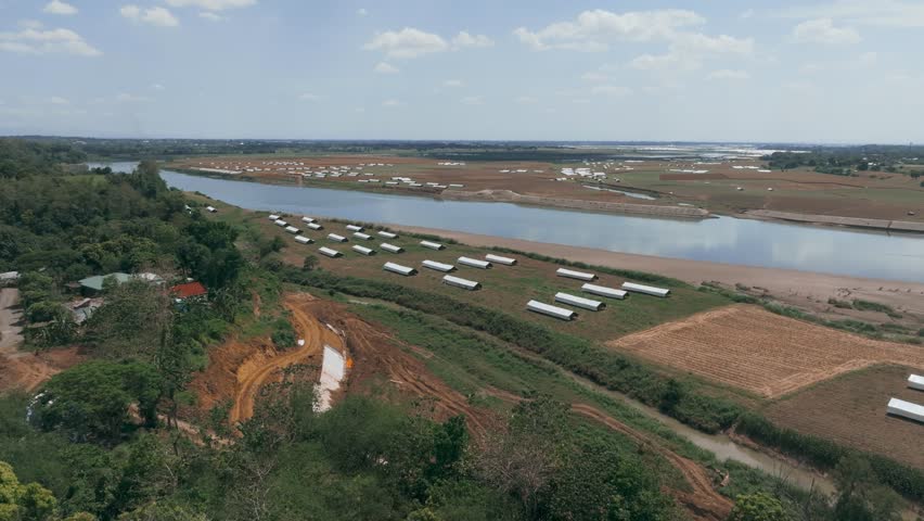 4K Aerial View Of Cagayan River, Isabela, Northern Philippines Aerial 4K Drone Views of the Longest River
 also known as the Rio Grande de Cagayan,vital lifeline, nurturing fertile agricultural lands