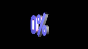 Counting from zero to hundered % percent 3D animation. 
Number Counter Animation in Percentage from 0 to 100 Percent on Green Background. 100 % in the loading - Powered by Shutterstock - Get 15% off with code: PIKWIZARD15