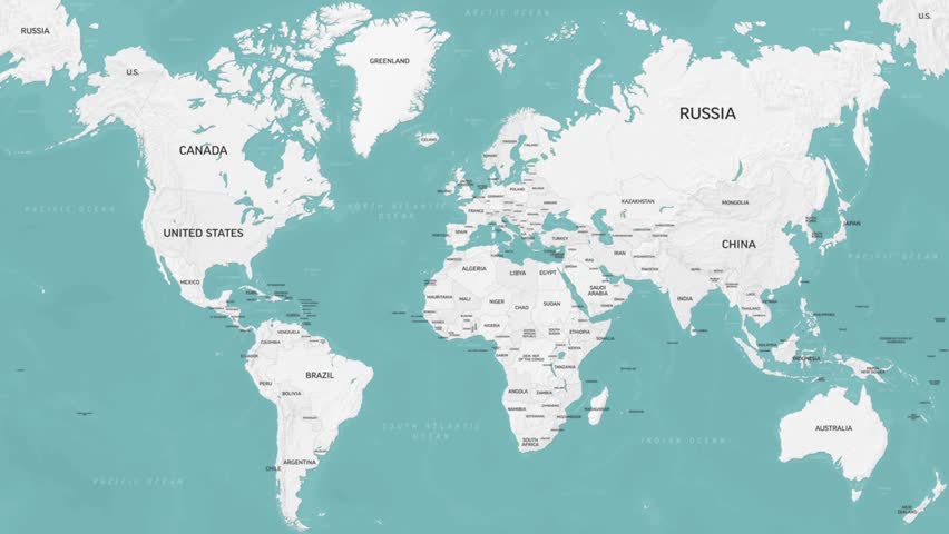 Philippines - Zoom on World Map. Animated Shape Vector Map of the Philippines. 4K Video Footage. Motion Graphics - 4K Resolution