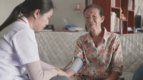 A healthcare professional engages with an elderly patient, demonstrating care and compassion during a medical consultation. The environment reflects a warm, supportive atmosphere conducive to patient  - Powered by Shutterstock - Get 15% off with code: PIKWIZARD15