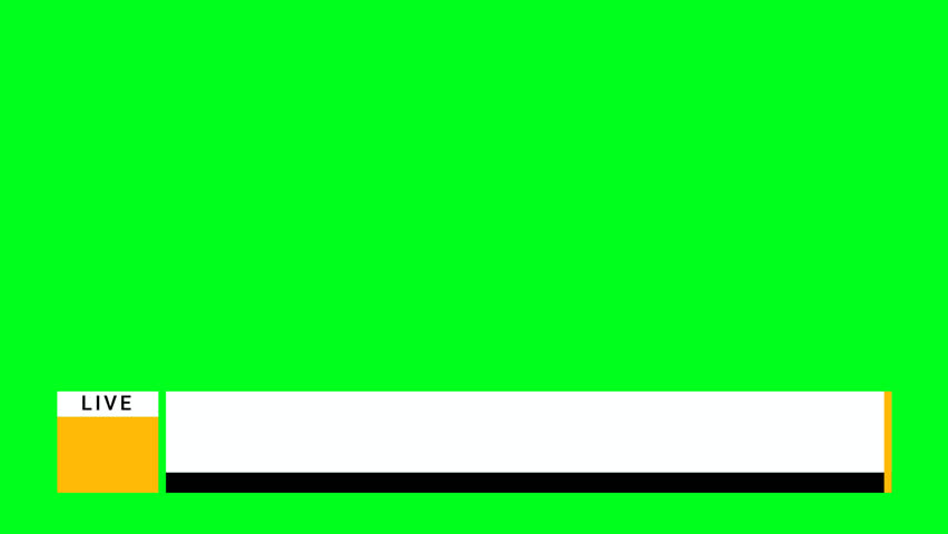 Breaking News Text Bar Animation. Smooth Scaling and Light Shine Effect on Headline Text. Modern News Template. Lower third live breaking news background green screen
