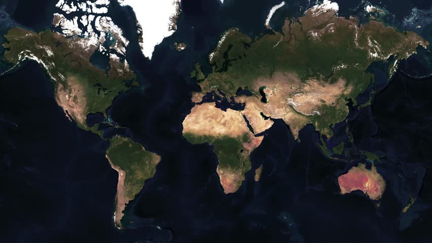 Zoom from Earth to Nepal. (Country Flag) World map animation with highlighted country borders. Satellite 3d world map animation highlights aerial views, tourism, and travel. 4k