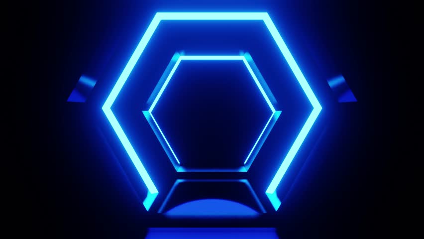 Nice blue tunnel VJ loop background animation