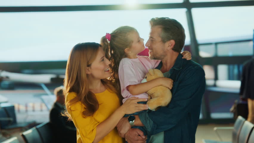 Emotional farewell scene capturing deep maternal bond, heartfelt embrace between mother and daughter sharing intimate moment before travel separation at airport terminal