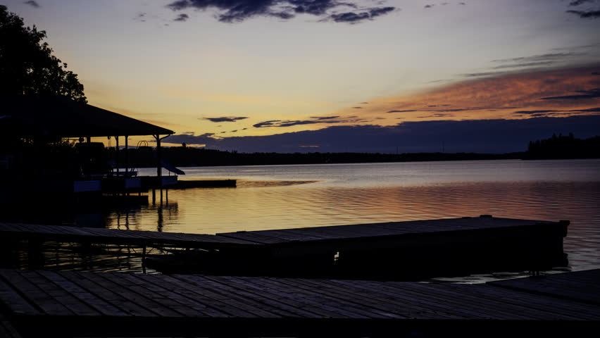 Beautiful HDR sunrise over cottage country