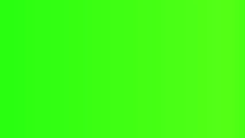 Glitchy LIKE, FOLLOW, COMMENT, SHARE message on green screen. Social media transition.
