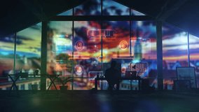 Programmer developing a brain-computer interface on a virtual display - Powered by Shutterstock - Get 15% off with code: PIKWIZARD15