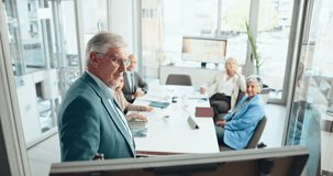 Business man, whiteboard and presentation with team, writing proposal or compliance training. Mature presenter, manager and coaching with group for strategy, policy development and talking in office - Powered by Shutterstock - Get 15% off with code: PIKWIZARD15