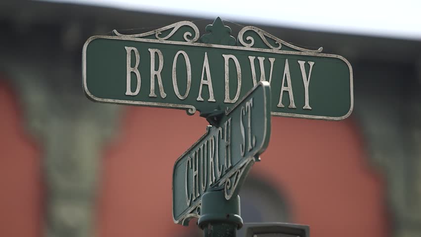 Close up of street signs in New York