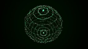 Futuristic digital sphere from dots and lines. Network connection structure. Big data visualization. 3D rendering. - Powered by Shutterstock - Get 15% off with code: PIKWIZARD15