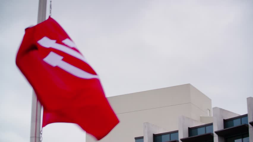 Indiana university flag flying high