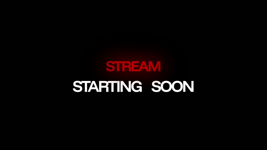 Stream starting soon animation with blinking text effect, perfect for live broadcast intros, glowing countdown opener, and Twitch overlay.