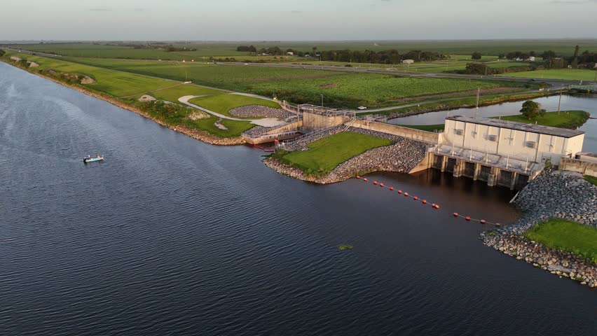 Pump Station S-3. Water Management District, Lake Okeechobee, Florida