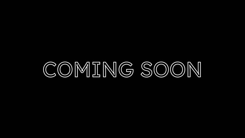 Coming Soon in bold spin style with futuristic glow, stylish teaser text animation, perfect for trailer, promo, or intro scene.