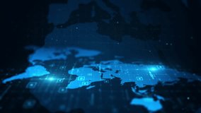 Global Digital Map Concept Highlighting Technology Connections and Networks - Powered by Shutterstock - Get 15% off with code: PIKWIZARD15