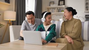 grandparents, playing, grandchild, sofa, relax, old, senior, couple, boy, jump, showing, behind, fun, playful, portrait, multi-generation, family, elderly, grandfather, grandmother, child, grandson, e - Powered by Shutterstock - Get 15% off with code: PIKWIZARD15