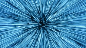 4K Sci-Fi Hyperdrive Space Jump in Blue Fast Transition, Blue Light Streaks Racing Toward, Time Travel, Space Warp, Star Trails - Powered by Shutterstock - Get 15% off with code: PIKWIZARD15