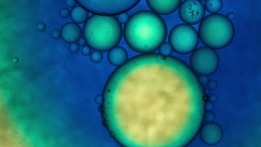 Abstract patterns of ink on water