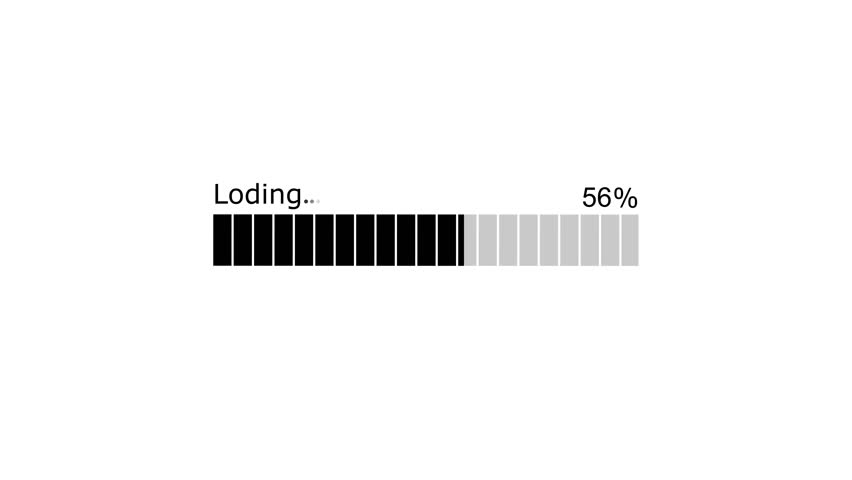 Loading Bar with Typo Animated, Clean and Simple Progress Bar Animation in Flat Minimalist Style