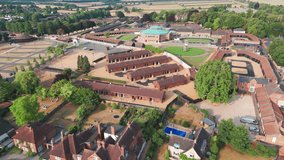 Sir Mark Heath House Stables Tattersalls horse auction Newmarket, United Kingdom aerial drone - Powered by Shutterstock - Get 15% off with code: PIKWIZARD15