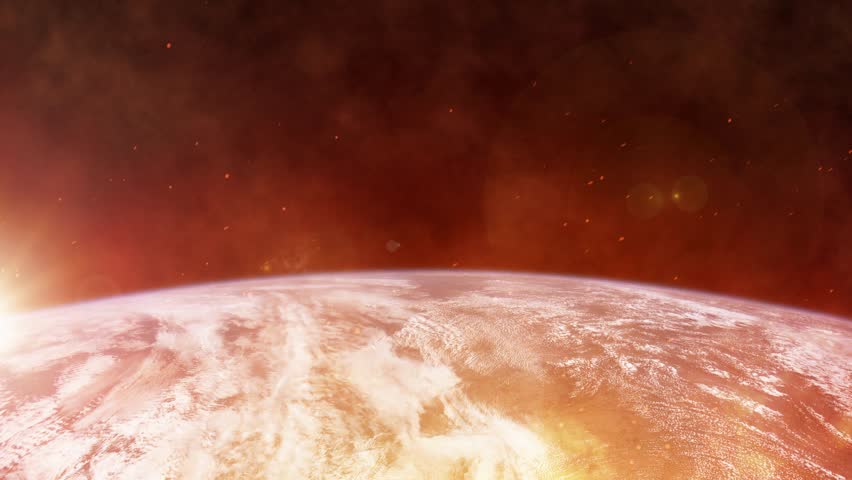 Earth transforms under intense sun during extreme heat wave - global warming crisis, rising temperatures reshape climate