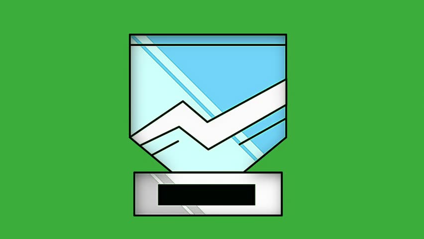 Animation video miscellaneous icon moving on green screen background