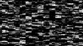 Looped animation of glitch noise and static distortion on black background. Useful as a digital effect, background or transition. - Powered by Shutterstock - Get 15% off with code: PIKWIZARD15