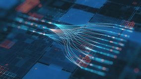 This digital animation visualizes the intricate flow of information and network connections, symbolizing big data processing, artificial intelligence, and cybersecurity in a modern technology - Powered by Shutterstock - Get 15% off with code: PIKWIZARD15