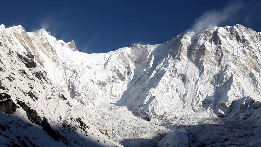 Himalayan Extreme Mountain Peak Annapurna In Nepal. Annapurna is 8091m /