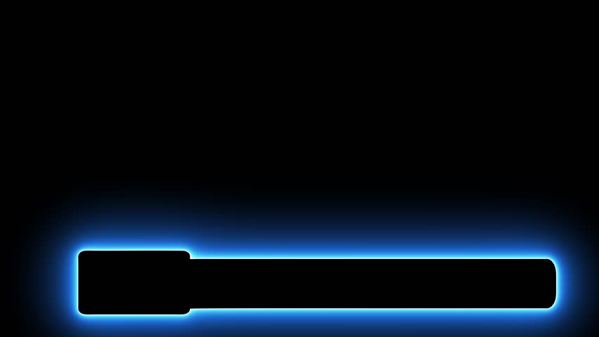 Lower third animation with neon blue glow, modern UI design, 4k video