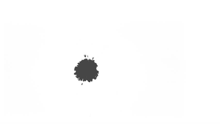 Organic Ink Drop on White Paper