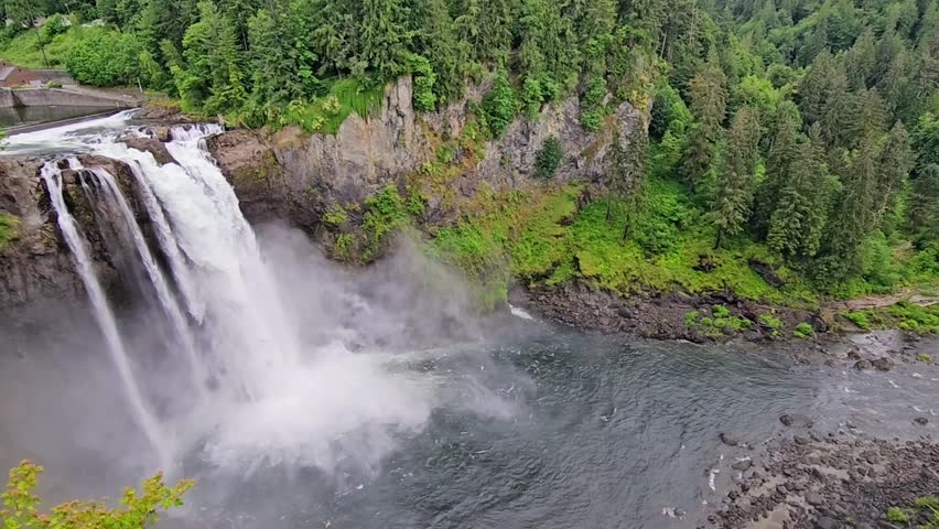 Snoqualmie Falls Waterfall in Washington State, United States.