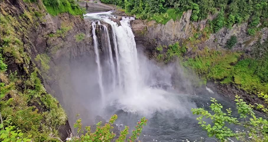 Snoqualmie Falls Waterfall in Washington State, United States