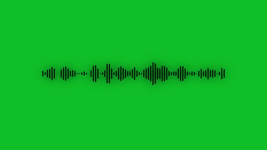 clean white audio waveform centered on a vibrant green background, visually representing sound or voice data in a fresh, modern, and energetic digital style. 4K Video motion graphic animation.