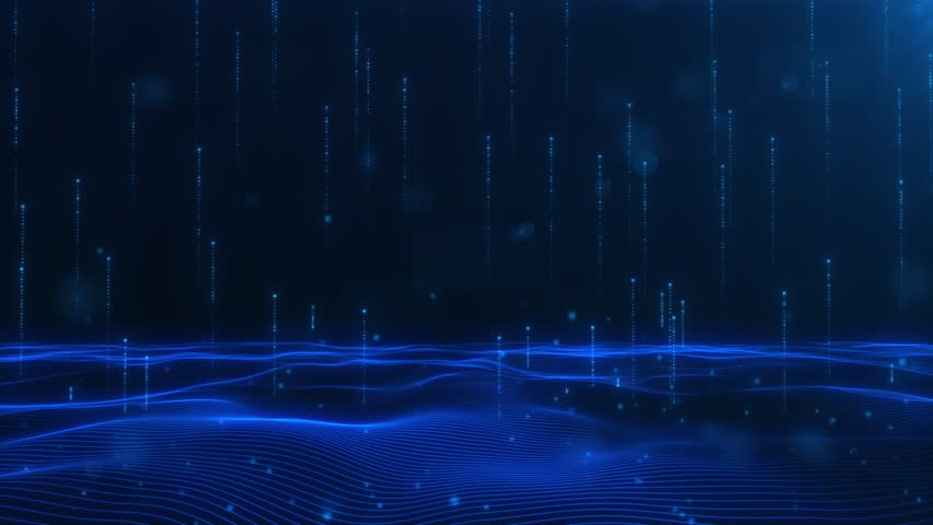 Blue particle light shadow line ocean background