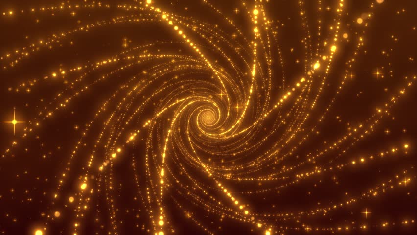 Beautiful golden particle starry sky stage background