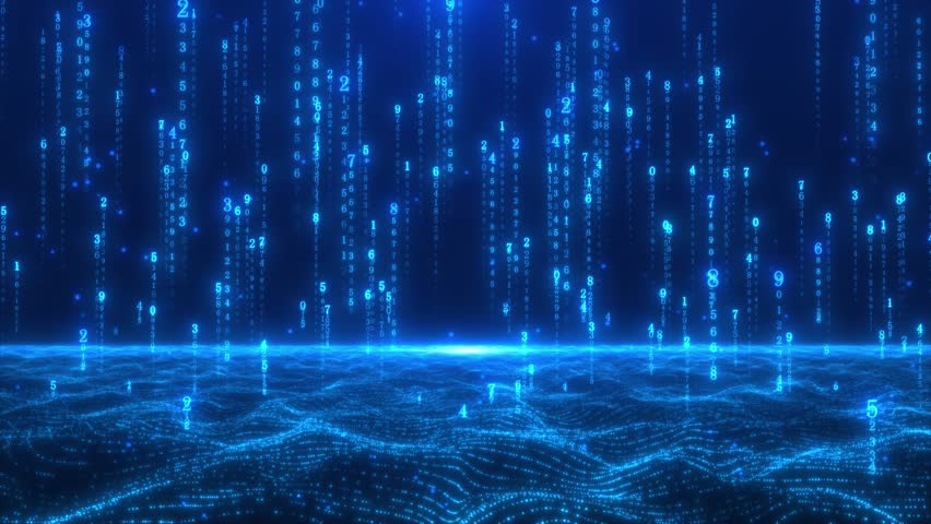 Blue technology digital ocean wave background