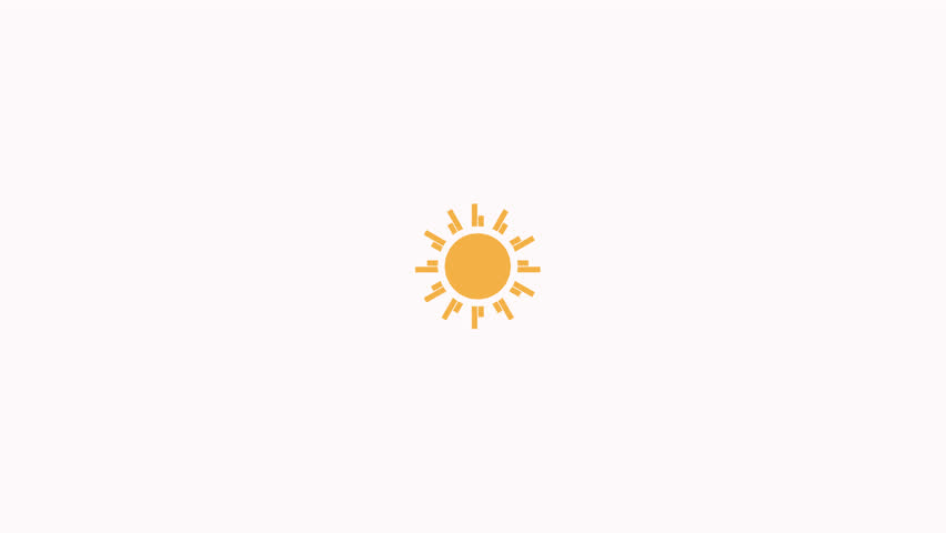 sun icon animation simple flat